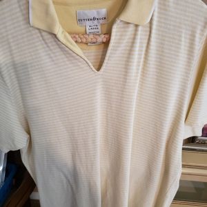 Cutter & Buck XL Yellow & White polo shirt